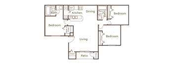 a black and white floor plan of an apartment home
