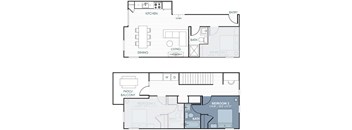 a floor plan of an apartment home.