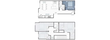 a floor plan of an apartment home.