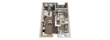 A3 1 Bedroom 1 Bathroom Flat Floor Plan 793 Square Feet