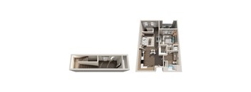 A4 1 Bedroom 1 Bathroom Flat Floor Plan 901 Square Feet