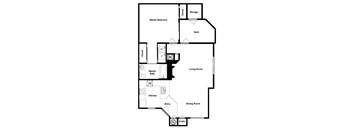 A floor plan of an apartment home