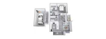 a 3D floor plan of an apartment home
