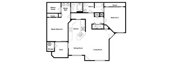 A floor plan of an apartment home