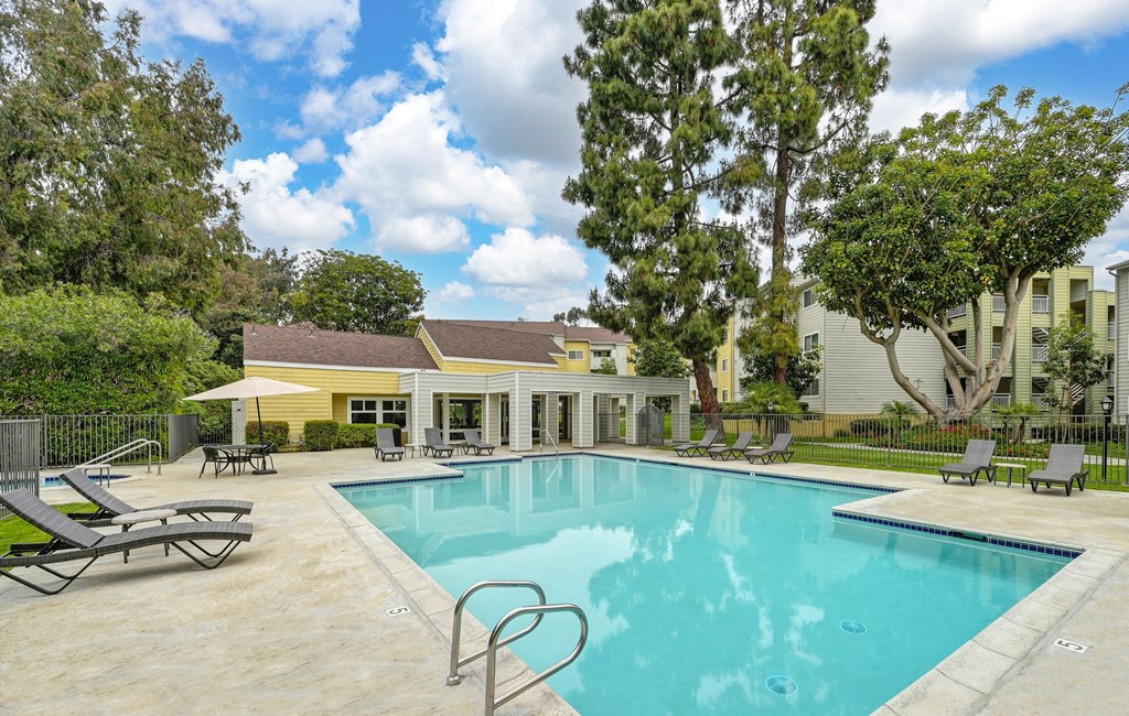 the swimming pool at our apartments