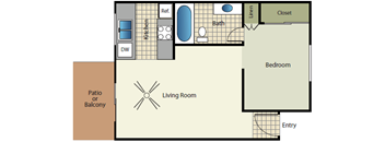 a floor plan of a two bedroom apartment