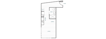 A black and white floor plan for an apartment