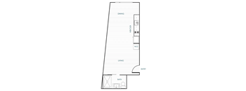 A black and white floor plan for an apartment home.