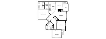 A floor plan of an apartment home