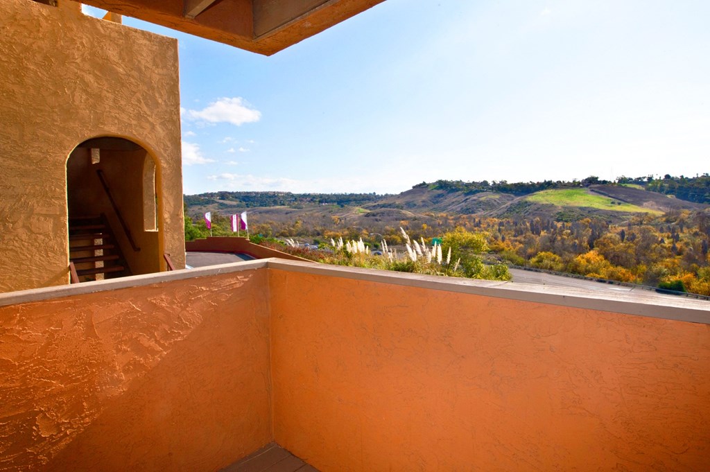a balcony with a view