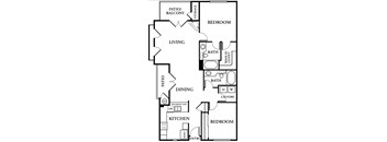 a black and white floor plan of a home