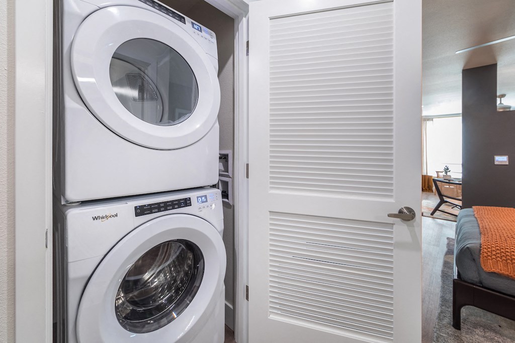 Stackable in-apartment front loading washer and dryer
