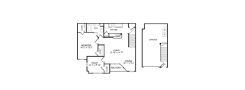 A 2D floor plan of an apartment with a living room, dining room, kitchen, study, bedroom, and bathroom.