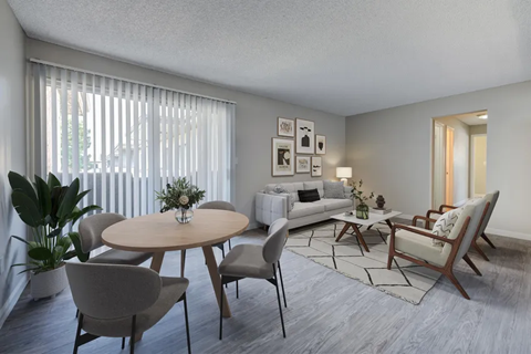 staged living and dining rooms