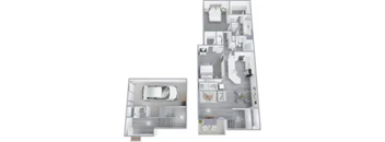 a 3D floor plan of an apartment home