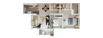 A floor plan of a home