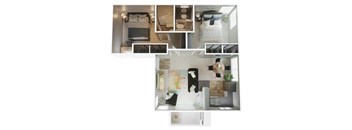 A floor plan of a home