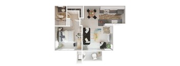 A floor plan of a home