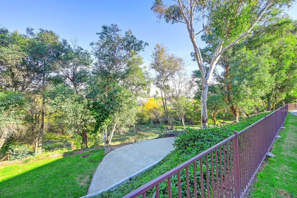 Property landscaping and yard area