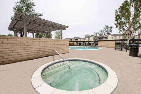 The hot tub at the pool area.