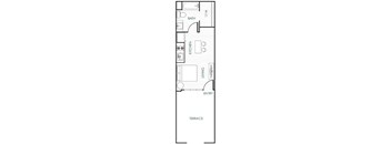 a floor plan of an apartment home.