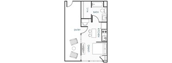 a floor plan of an apartment home.
