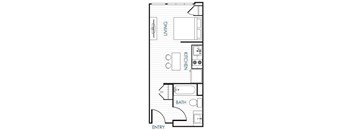 a floor plan of an apartment home.