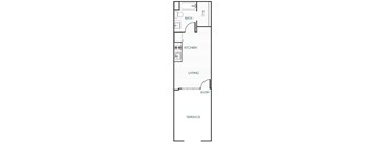 a floor plan of an apartment home.
