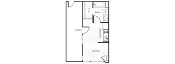 a floor plan of an apartment home.