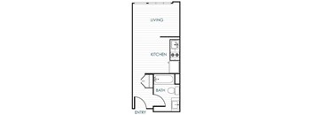 a floor plan of an apartment home.