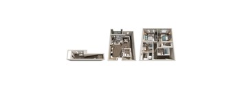 TH-B8 2 Bedroom 2_5 Bathroom Townhome Floor Plan 1491 Square Feet