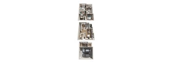 TH-C3 3 Bedroom 3 Bathroom Townhome Floor Plan with 2-Car Garage 1493 Square Feet