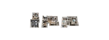 TH-C5 3 Bedroom 3_5 Bathroom Townhome Floor Plan with 2-Car Garage 1676 Square Feet