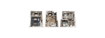 TH-C6 3 Bedroom 3_5 Bathroom Townhome Floor Plan with 2-Car Garage 1856-1862 Square Feet
