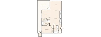 A floor plan of an apartment home.