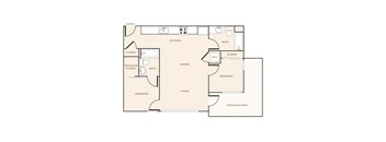 A floor plan of an apartment home.