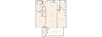 A floor plan of an apartment home.