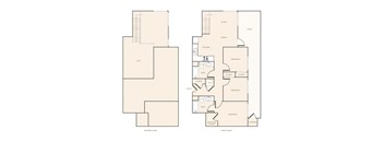 A floor plan of an apartment home.