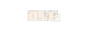 A floor plan of an apartment home.