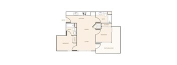 A floor plan of an apartment home.