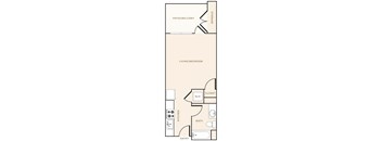 A floor plan of an apartment home.