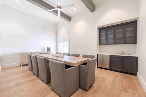 the conference room in the resident clubhouse