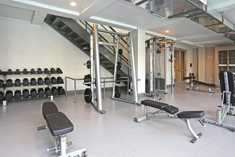 A fully equipped gym.