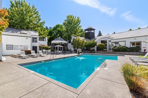 Pool and community exterior.