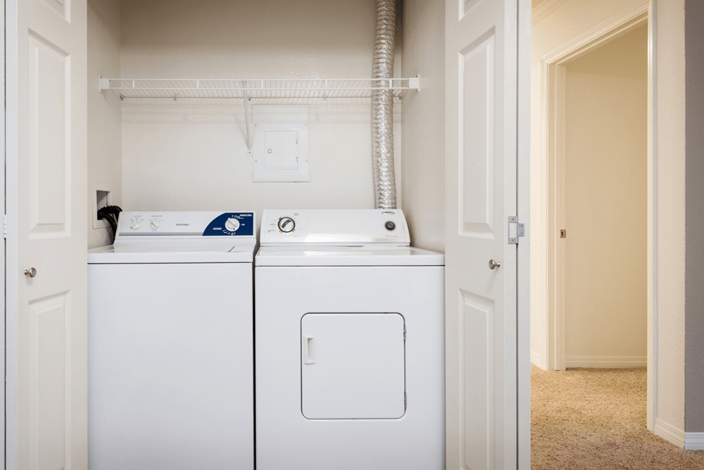 our apartments have a laundry room with a washer and dryer