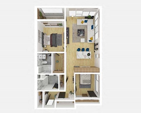 a floor plan of a small apartment