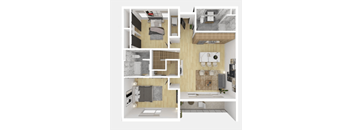 a floor plan of a two bedroom apartment