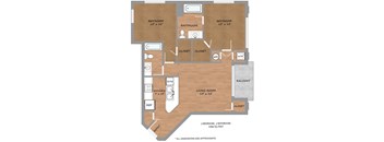 B2 floor plan at H Squared Apartments, Denton, 76201