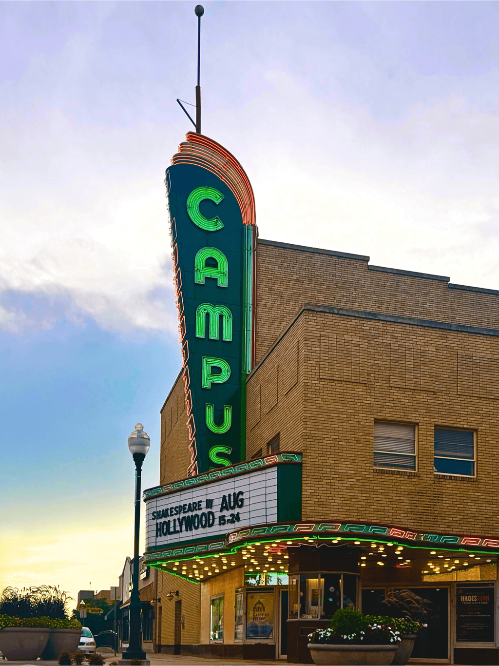 The Camelus movie theatre is showing Shakespeare in August.