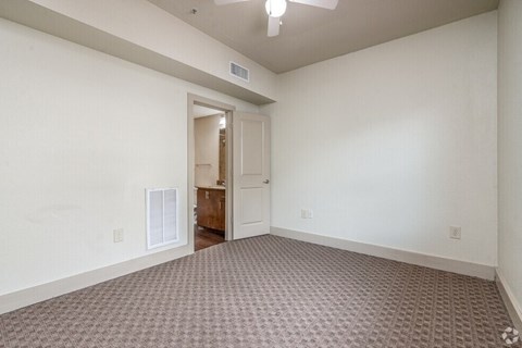 Empty room at Hickory Street Lofts Apartments, Denton, Texas